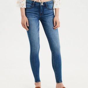 American Eagle starburst blue jegging in 6 long